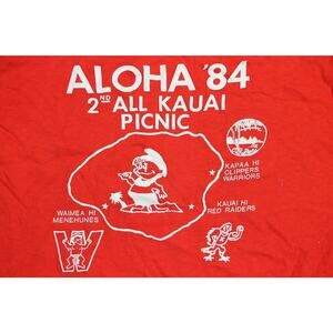 Vintage Kauai Waimea Hi Menehunes Kapaa Hi Clippers Warriors Red Raiders T Shirt